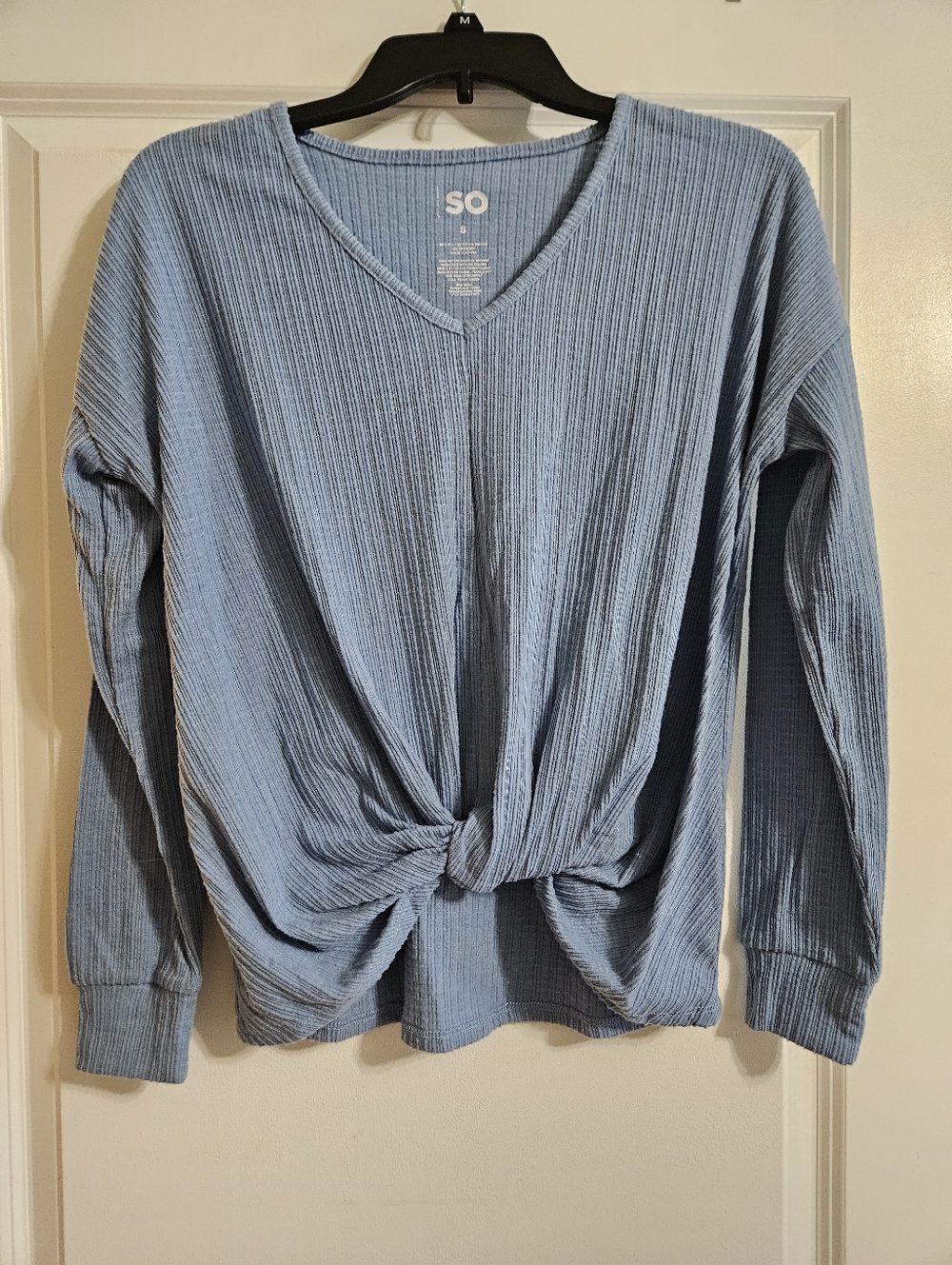 Blue Long Sleeve Fleece Top, S, NWOT